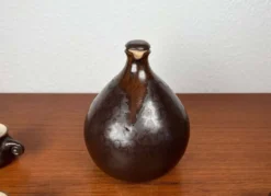 Jarre en céramique de studio allemande Mid-Century Modern avec tasses par Melitta Teubner, années 1960, ensemble de 4