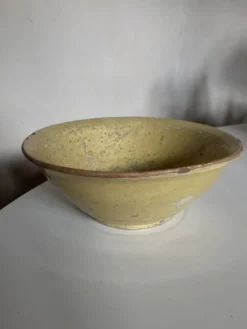 Jatte centre de table ferme terre vernissée Provence 1950 patine fabuleuse
