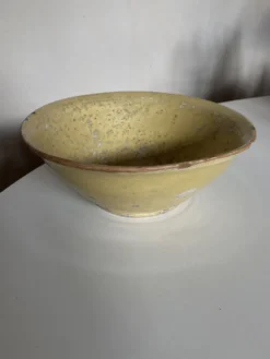 Jatte centre de table ferme terre vernissée Provence 1950 patine fabuleuse