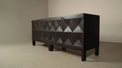Jean Batenburg pour buffet brutaliste en chêne ébène, Belgique, années 1960.