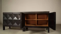 Jean Batenburg pour buffet brutaliste en chêne ébène, Belgique, années 1960.