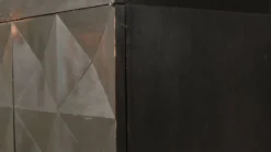 Jean Batenburg pour cabinet de bar brutaliste en chêne ébène, Belgique, années 1960.