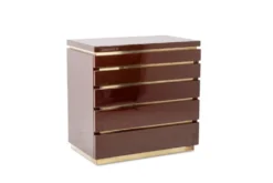 Jean-Claude Mahey. Commode en bois laqué. Années 1970-80.