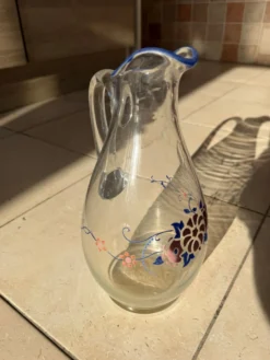 Jean Luce pour Baccarat - Pichet à eau Art Déco en cristal émaillé