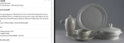 Jean luce pour villeroy & boch mettlach, rare service à thé art déco bleu c
