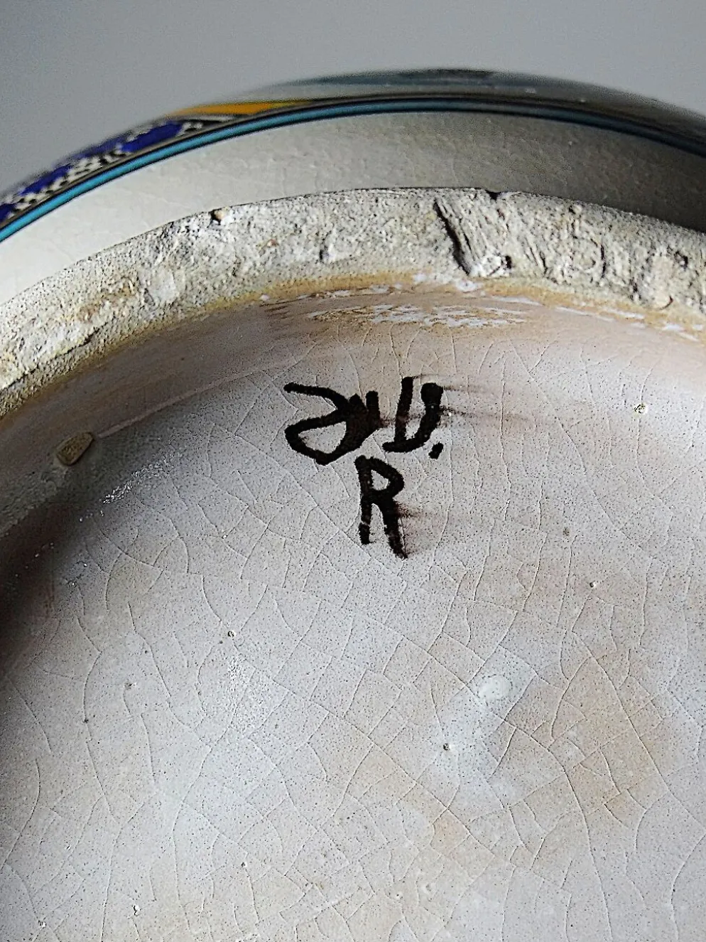 Jobbana ancienne de Fès en faïence polychrome, Maroc XXe