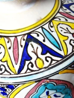 Jobbana ancienne de Fès en faïence polychrome, Maroc XXe