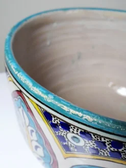 Jobbana ancienne de Fès en faïence polychrome, Maroc XXe