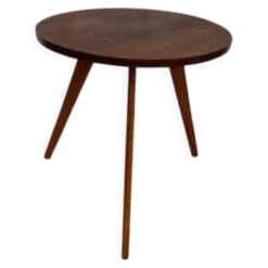 Jolie petite table ronde vintage pieds compas