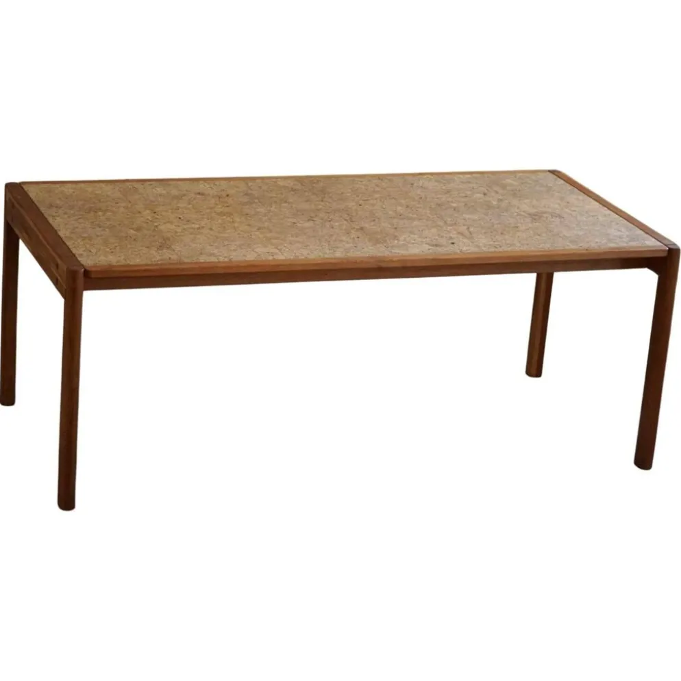 Jørgen Bækmark, Table de salle à manger en Oak & Cork, Danish Mid Century Modern, 1960s