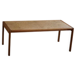 Jørgen Bækmark, Table de salle à manger en Oak & Cork, Danish Mid Century Modern, 1960s