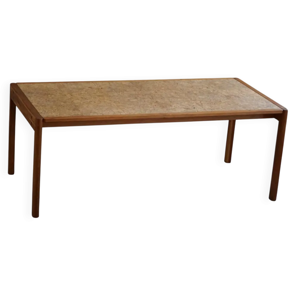 Jørgen Bækmark, Table de salle à manger en Oak & Cork, Danish Mid Century Modern, 1960s