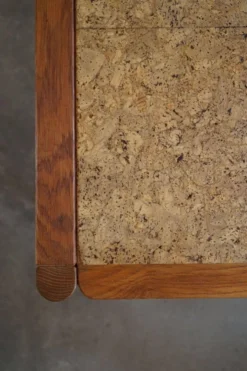 Jørgen Bækmark, Table de salle à manger en Oak & Cork, Danish Mid Century Modern, 1960s