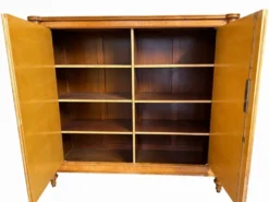 Jules Leleu–Armoire basse modèle Présidentiel, 1955–Marqueterie sycomo