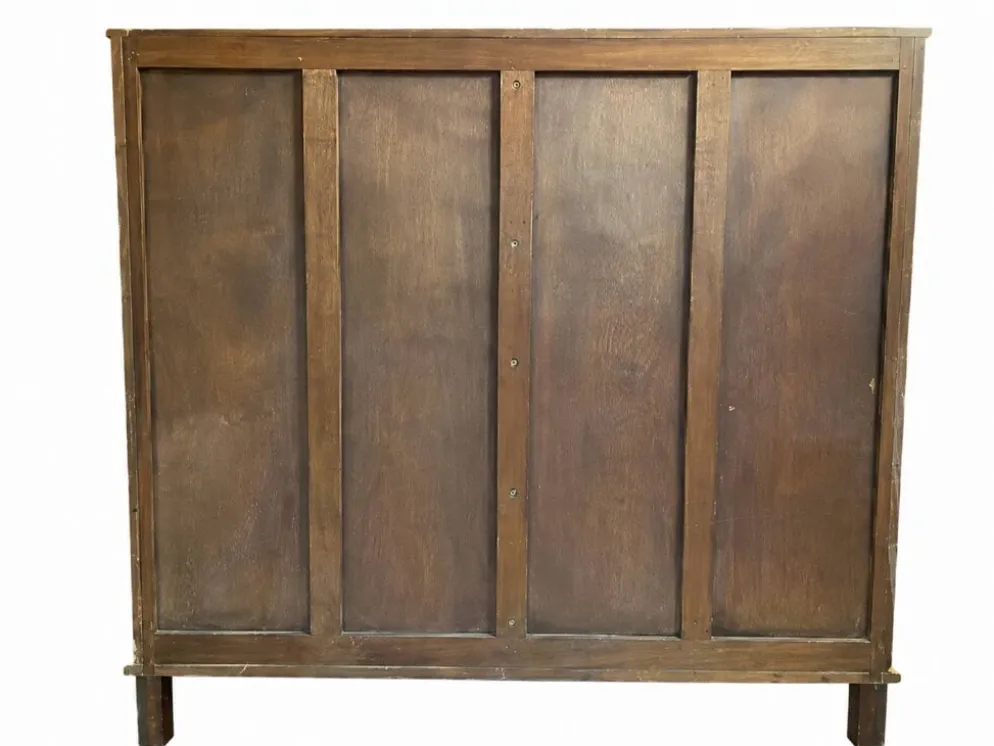 Jules Leleu–Armoire basse modèle Présidentiel, 1955–Marqueterie sycomo