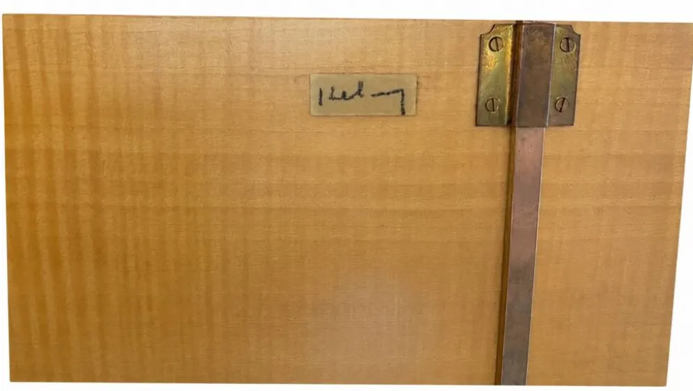 Jules Leleu–Armoire basse modèle Présidentiel, 1955–Marqueterie sycomo