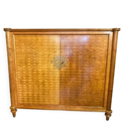 Jules Leleu–Armoire basse modèle Présidentiel, 1955–Marqueterie sycomo