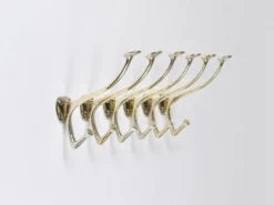Jusqu'à 6 crochets muraux en nickel et laiton Art Nouveau Adolf Loos Café Capua Vienne, années 1900
