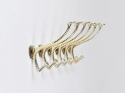 Jusqu'à 6 crochets muraux en nickel et laiton Art Nouveau Adolf Loos Café Capua Vienne, années 1900