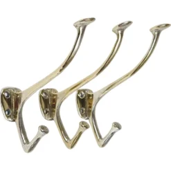Jusqu'à 6 crochets muraux en nickel et laiton Art Nouveau Adolf Loos Café Capua Vienne, années 1900