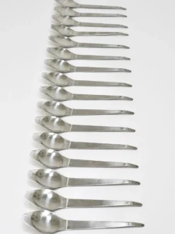Jusqu'à 7 Sporks de fête mi-siècle (Cuillère & Fourchette) Flatware Göffel par Amboss Autriche