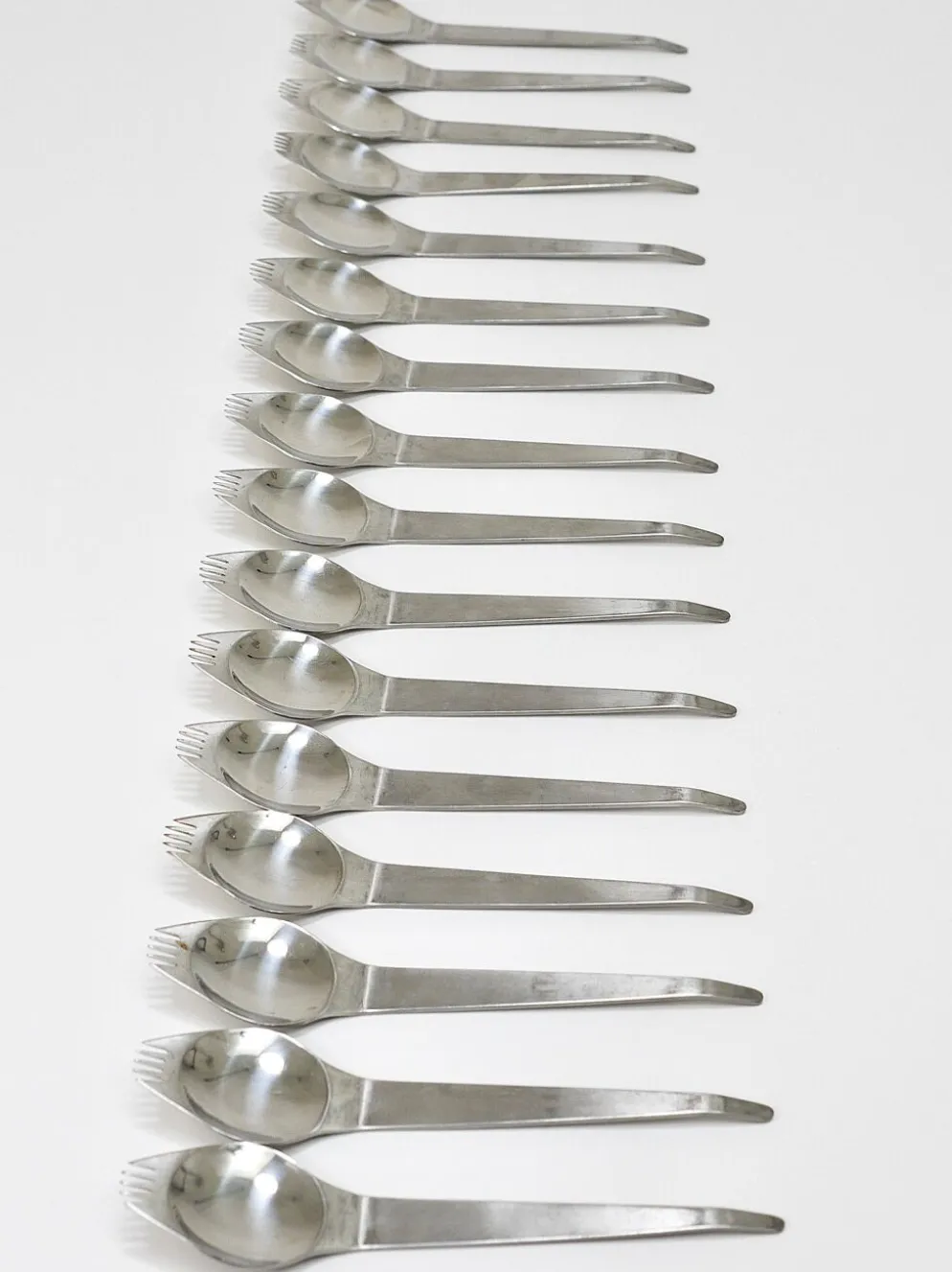 Jusqu'à 7 Sporks de fête mi-siècle (Cuillère & Fourchette) Flatware Göffel par Amboss Autriche