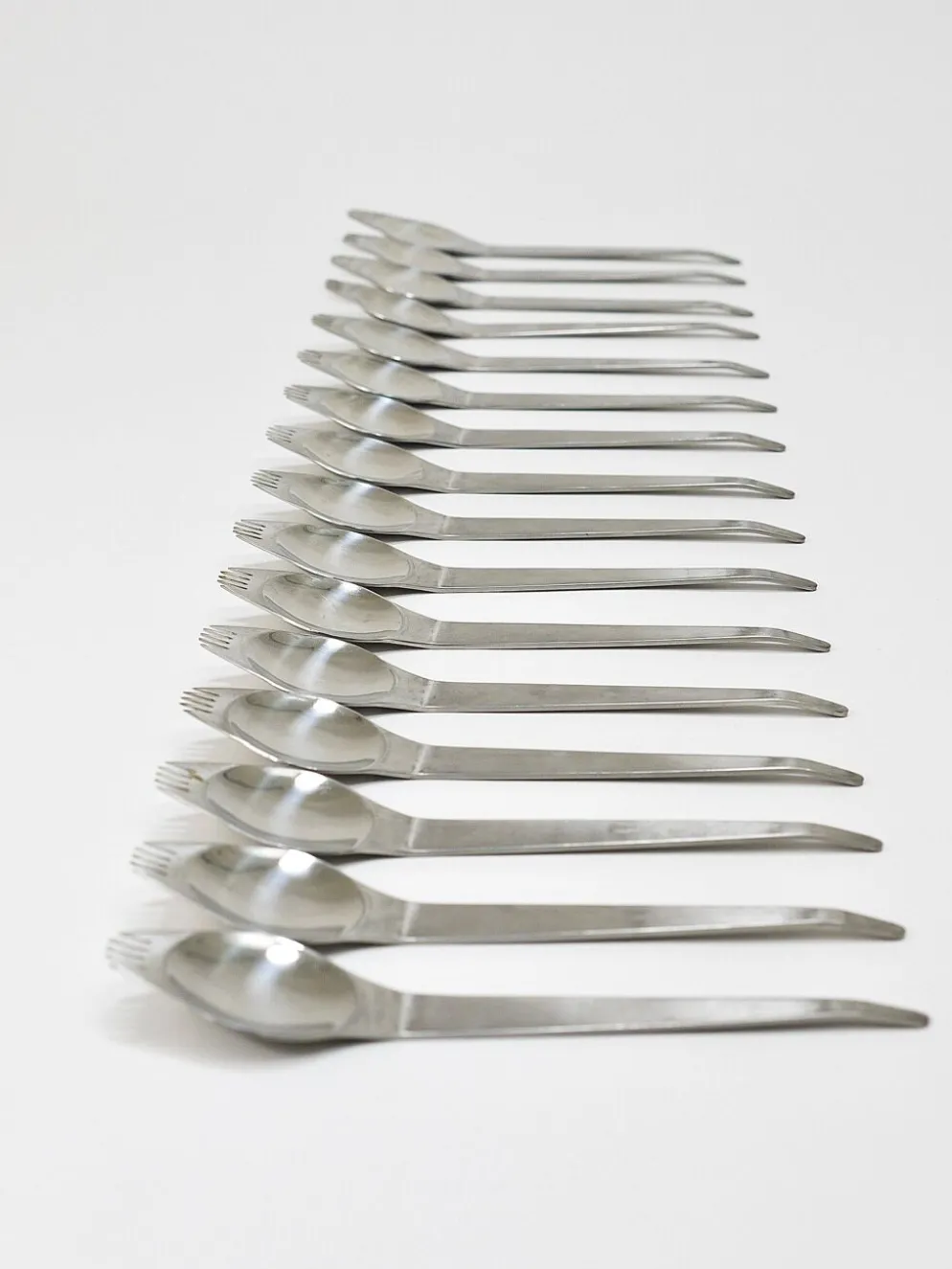 Jusqu'à 7 Sporks de fête mi-siècle (Cuillère & Fourchette) Flatware Göffel par Amboss Autriche