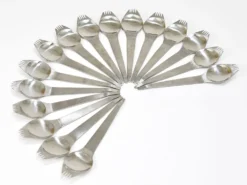 Jusqu'à 7 Sporks de fête mi-siècle (Cuillère & Fourchette) Flatware Göffel par Amboss Autriche
