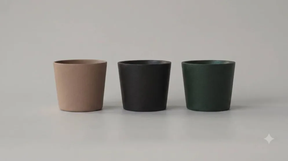 Kissul "kuromidori" (vert pin) - la tasse urushi moderne - kyoto, japon