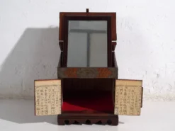 Kyōdai-bako japonais ancien en bois de keyaki avec miroir, période Meiji/Taishō (vers 1890-1925) #27