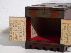 Kyōdai-bako japonais ancien en bois de keyaki avec miroir, période Meiji/Taishō (vers 1890-1925) #27