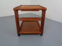 Large Rollable Teak Bar Cart, 1960s