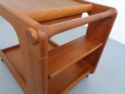 Large Rollable Teak Bar Cart, 1960s