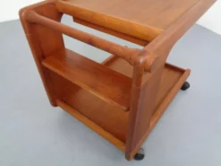 Large Rollable Teak Bar Cart, 1960s
