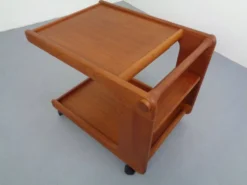 Large Rollable Teak Bar Cart, 1960s