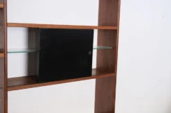 Large Scandinavian wall system in teak with integrated desk – vintage from the 1970s.