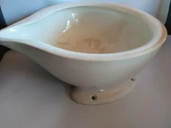 Lavabo de cabine origine paquebot en faïence craquelée