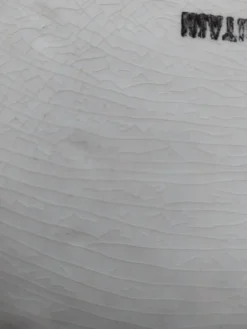 Lavabo de cabine origine paquebot en faïence craquelée
