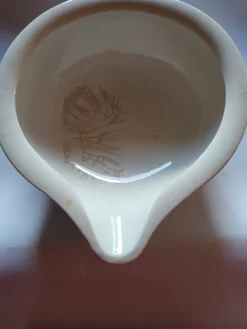 Lavabo de cabine origine paquebot en faïence craquelée