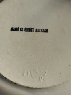 Lavabo de cabine origine paquebot en faïence craquelée