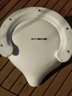 Lavabo de cabine origine paquebot en faïence craquelée