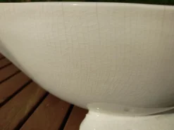 Lavabo de cabine origine paquebot en faïence craquelée