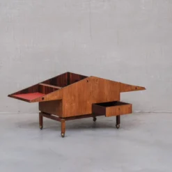 Leif Alring Cabinet de Bar en Bois de Rose Danois du Milieu du Siècle
