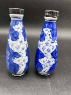 Élégant nécessaire de table, porcelaine chinoise, bleu et blanc, Condiments
