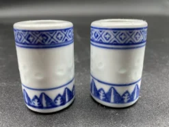 Élégant nécessaire de table, porcelaine chinoise, bleu et blanc, Condiments