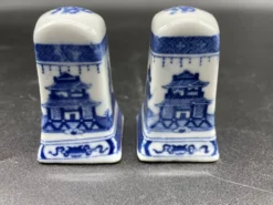 Élégant nécessaire de table, porcelaine chinoise, bleu et blanc, Condiments