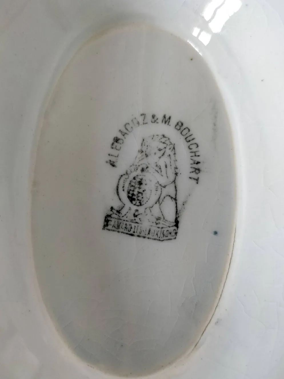Légumier A. Lebacqz & M. Bouchart décor marine