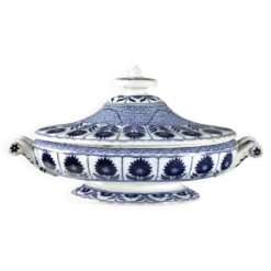 Légumier ancien en porcelaine, manufacture Minton, Angleterre '800