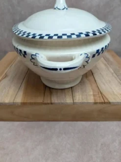 Légumier en terre de fer Salins modèle Damier