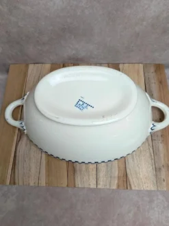 Légumier en terre de fer Salins modèle Damier